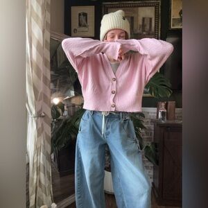 Free People Found My Friend Cardigan in Bubblegum